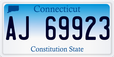 CT license plate AJ69923
