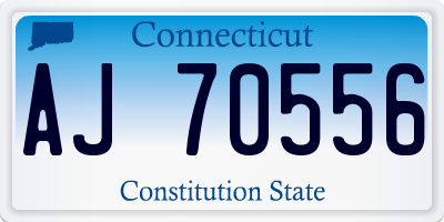 CT license plate AJ70556