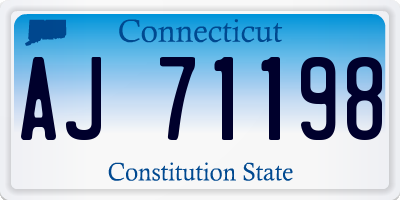 CT license plate AJ71198