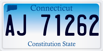 CT license plate AJ71262