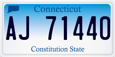 CT license plate AJ71440