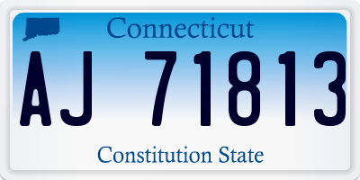 CT license plate AJ71813