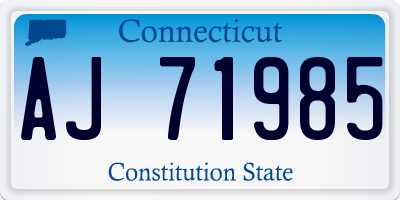 CT license plate AJ71985