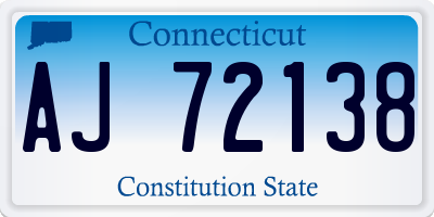 CT license plate AJ72138