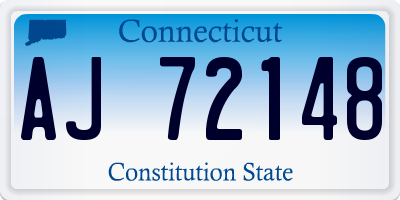 CT license plate AJ72148