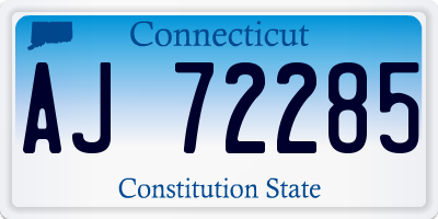 CT license plate AJ72285