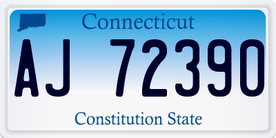 CT license plate AJ72390