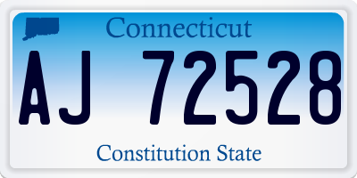 CT license plate AJ72528