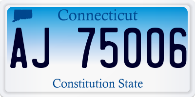CT license plate AJ75006