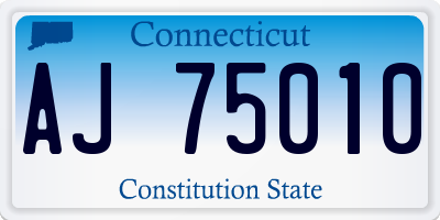 CT license plate AJ75010
