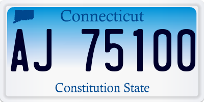CT license plate AJ75100