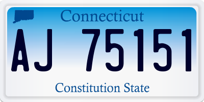 CT license plate AJ75151