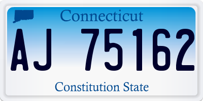 CT license plate AJ75162