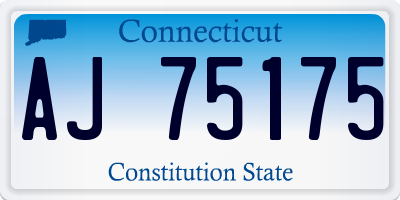 CT license plate AJ75175