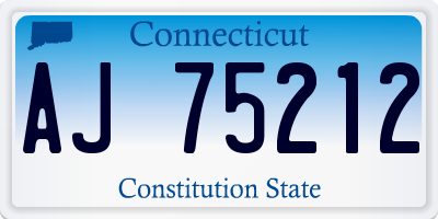CT license plate AJ75212