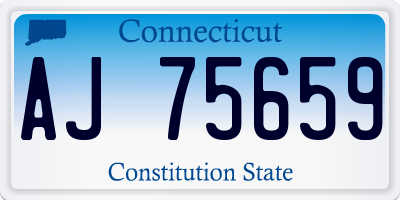 CT license plate AJ75659
