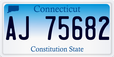 CT license plate AJ75682