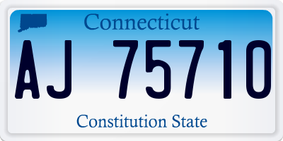 CT license plate AJ75710