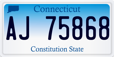 CT license plate AJ75868