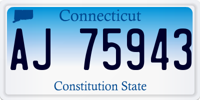 CT license plate AJ75943
