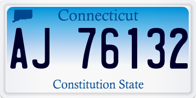 CT license plate AJ76132
