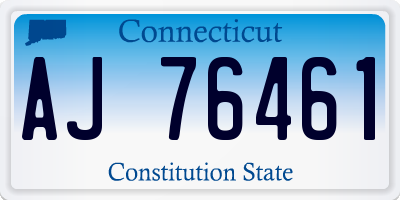 CT license plate AJ76461