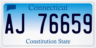 CT license plate AJ76659