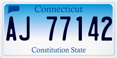 CT license plate AJ77142