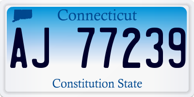 CT license plate AJ77239