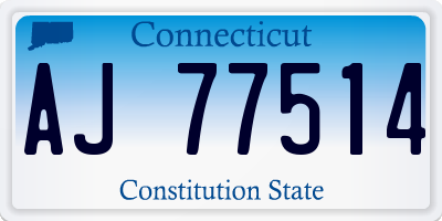 CT license plate AJ77514