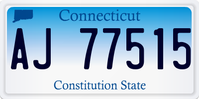 CT license plate AJ77515