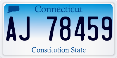 CT license plate AJ78459
