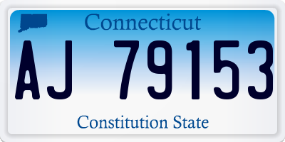 CT license plate AJ79153