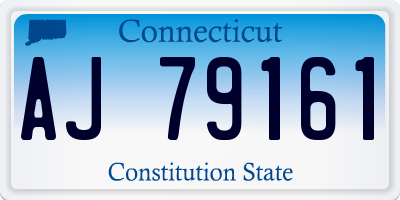CT license plate AJ79161