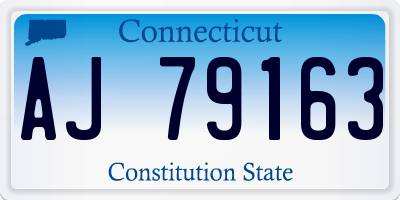 CT license plate AJ79163