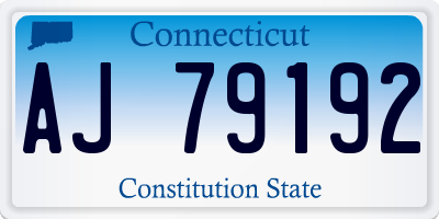 CT license plate AJ79192