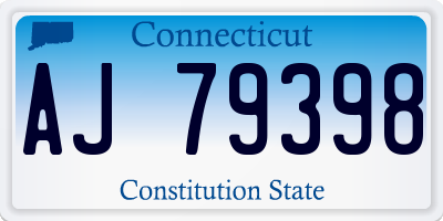 CT license plate AJ79398