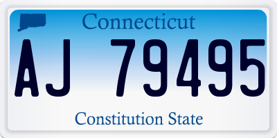 CT license plate AJ79495