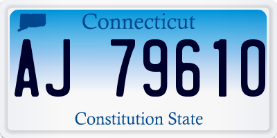CT license plate AJ79610