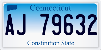 CT license plate AJ79632
