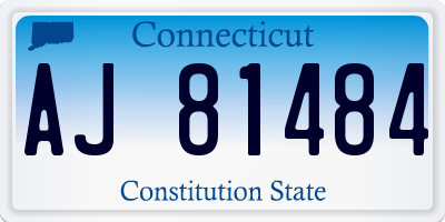 CT license plate AJ81484