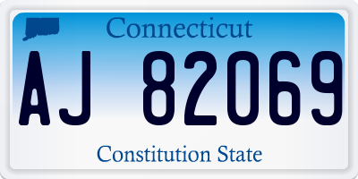 CT license plate AJ82069