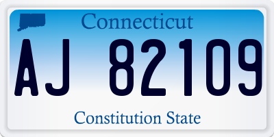 CT license plate AJ82109