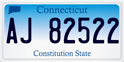 CT license plate AJ82522