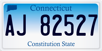 CT license plate AJ82527