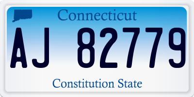 CT license plate AJ82779