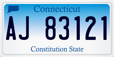 CT license plate AJ83121