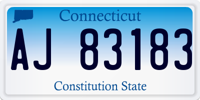 CT license plate AJ83183