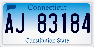 CT license plate AJ83184
