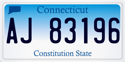CT license plate AJ83196